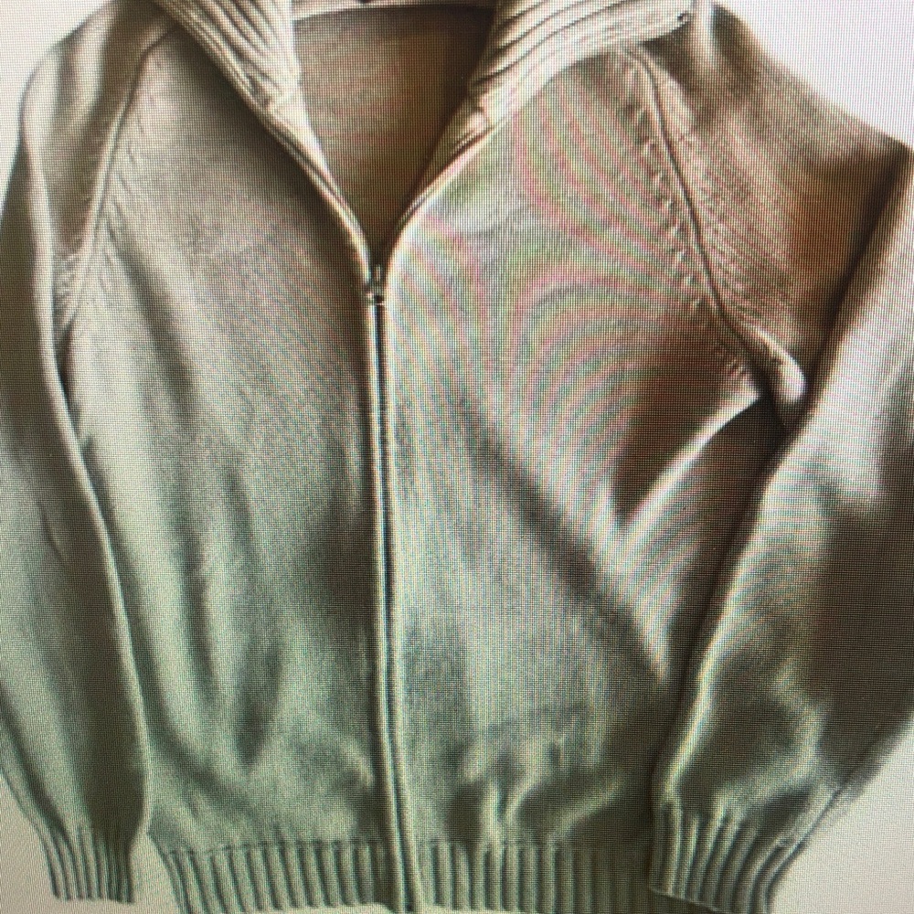 Men's Beige Zipper Sweater